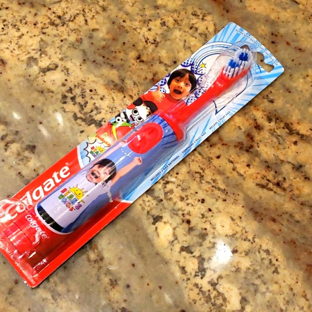 Colgate Ryan's World toothbrush in red
